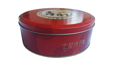 China Caixas do biscoito da lata do cilindro, recipientes vermelhos da lata do metal para o café fornecedor