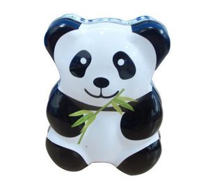 China Recipientes dos doces da lata da panda do bebê, caixa irregular do metal dos doces do folha-de-flandres fornecedor