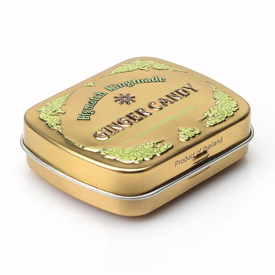 China Hortelã vazia Tin Containers para o metal gravado barato Tin Boxes Small Gold Tins do alimento fornecedor