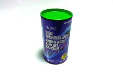China Recipiente pintado Cylindroid da lata do metal para o empacotamento do pó do cálcio fornecedor