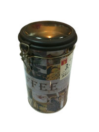 China Cartuchos pretos cilindróides do chá da lata para Coffe/doces/pó fornecedor