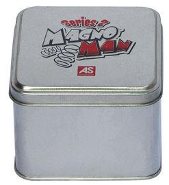 China Latas de lata do homem de Magno mini com corpo da tira e tampa impressa, caixa quadrada da lata fornecedor