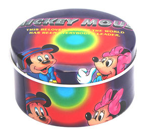 China Caixa vazia da lata do presente de Mickey Mouse, lata de lata de Disney para o presente que empacota com tampa fornecedor