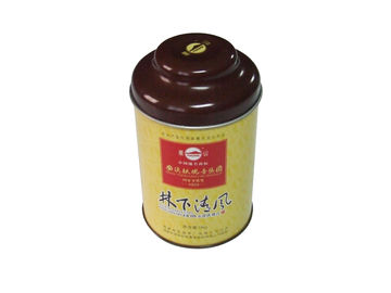 China Cartuchos feitos sob encomenda do chá da lata com tampa especial e corpo amarelo, cor lisa para dentro fornecedor