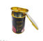 Dourado desaparecido dentro da caixa oval do cartucho do chá da lata do folha-de-flandres com 2 tampas fornecedor