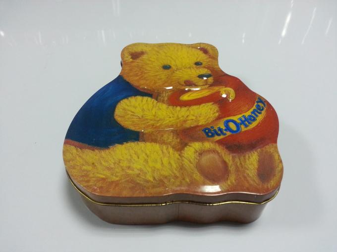 Recipientes feitos sob encomenda dos doces da lata, caixa de empacotamento Urso-Dada forma dos doces