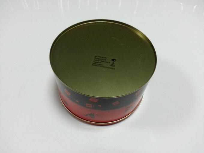 Recipientes coloridos vermelho da lata do produto comestível/lata cilindróida do folha-de-flandres