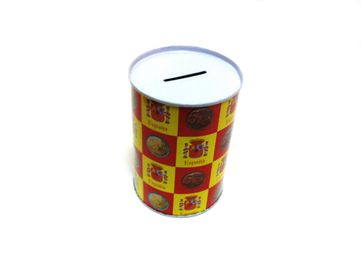 China Lata de lata redonda leitão dos recipientes da caixa de moeda da lata do metal para a economia da moeda, armazenamento do dinheiro fornecedor
