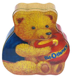 China Recipientes feitos sob encomenda dos doces da lata, caixa de empacotamento Urso-Dada forma dos doces fornecedor