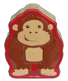 China Forma bonito do orangotango do folha-de-flandres dos recipientes da lata do produto comestível dos doces fornecedor