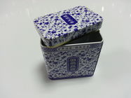 China Caixa azul e branca da porcelana com tampa, armazenamento do chá/presente empacotado empresa