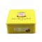 China Caixas do metal da lata da cookie de Nestle com tampas, latas pequenas dos doces da cor de ponto amarelo exportador