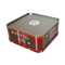 Metal vazio Tin Box do feriado das latas do presente do Natal com latas quadradas da cookie da janela fornecedor