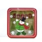 O Natal vazio Tin Gift Box Square Cookie estanha com latas decorativas do feriado da janela com tampas fornecedor