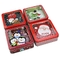 O Natal vazio Tin Gift Box Square Cookie estanha com latas decorativas do feriado da janela com tampas fornecedor