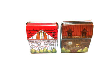 China Lata de lata pintada dos recipientes da lata do produto comestível dos desenhos animados com tampa/tampa distribuidor